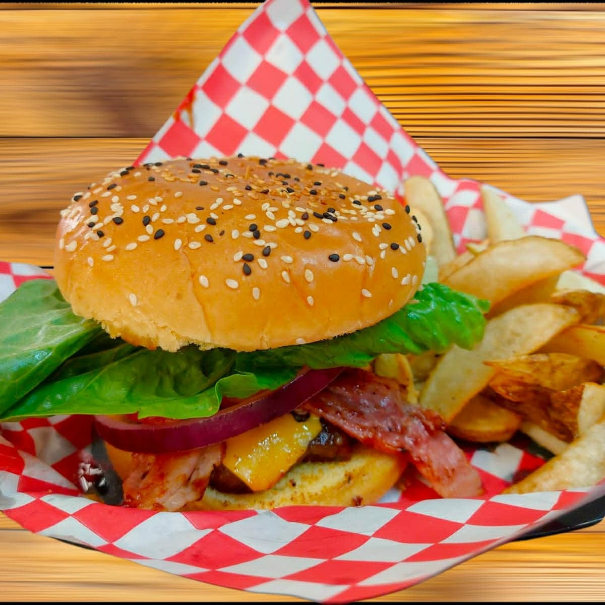 Hamburguesa con tocino