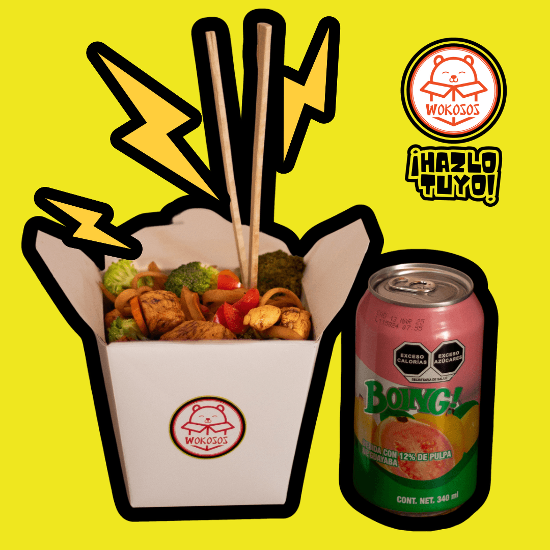 Wok de Arrachera 26 Oz + Boing