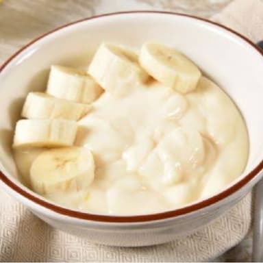 Vaso de Plátanos con Crema