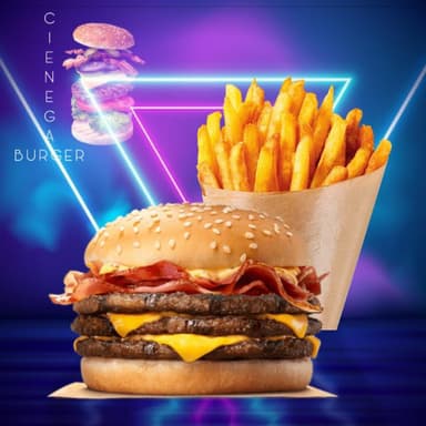 Burger Triple con Papas 60g
