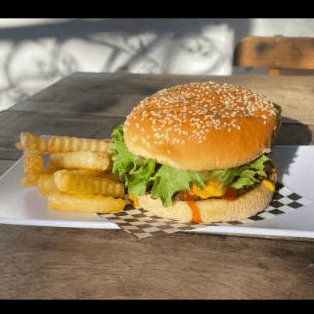 Burger Especial y Porción de Papas
