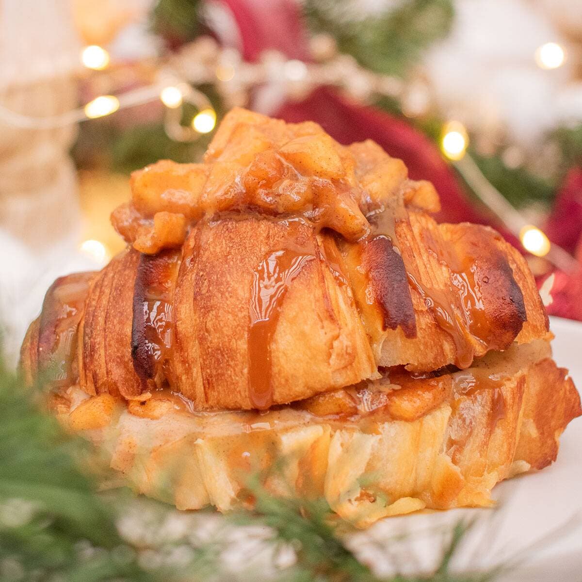 Croffee® Cream Apple Caramel Pie