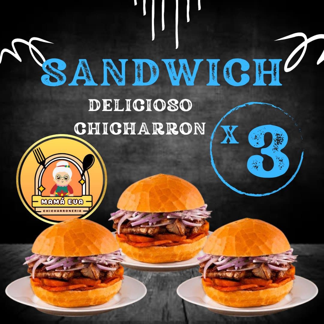 Pan con Chicharrón 3 Ud