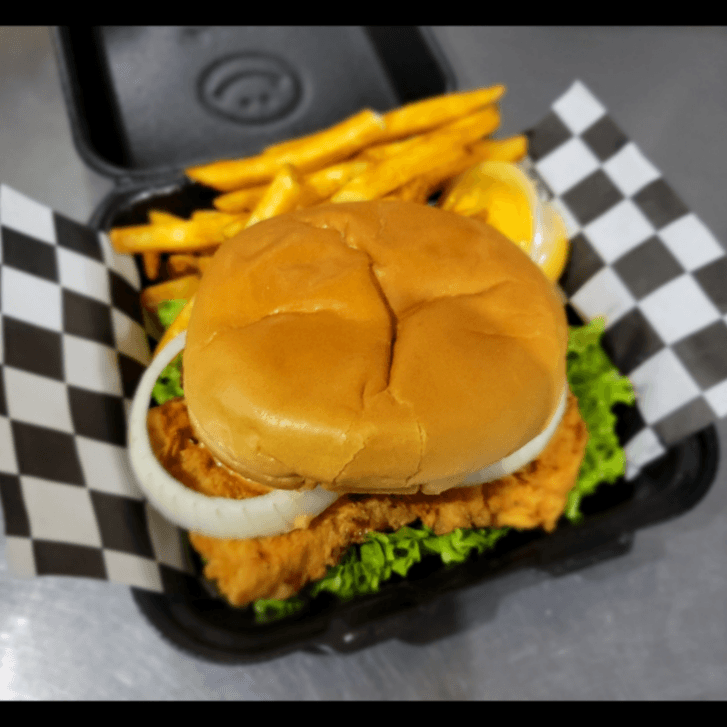 Hamburguesa Pollo Con Papas