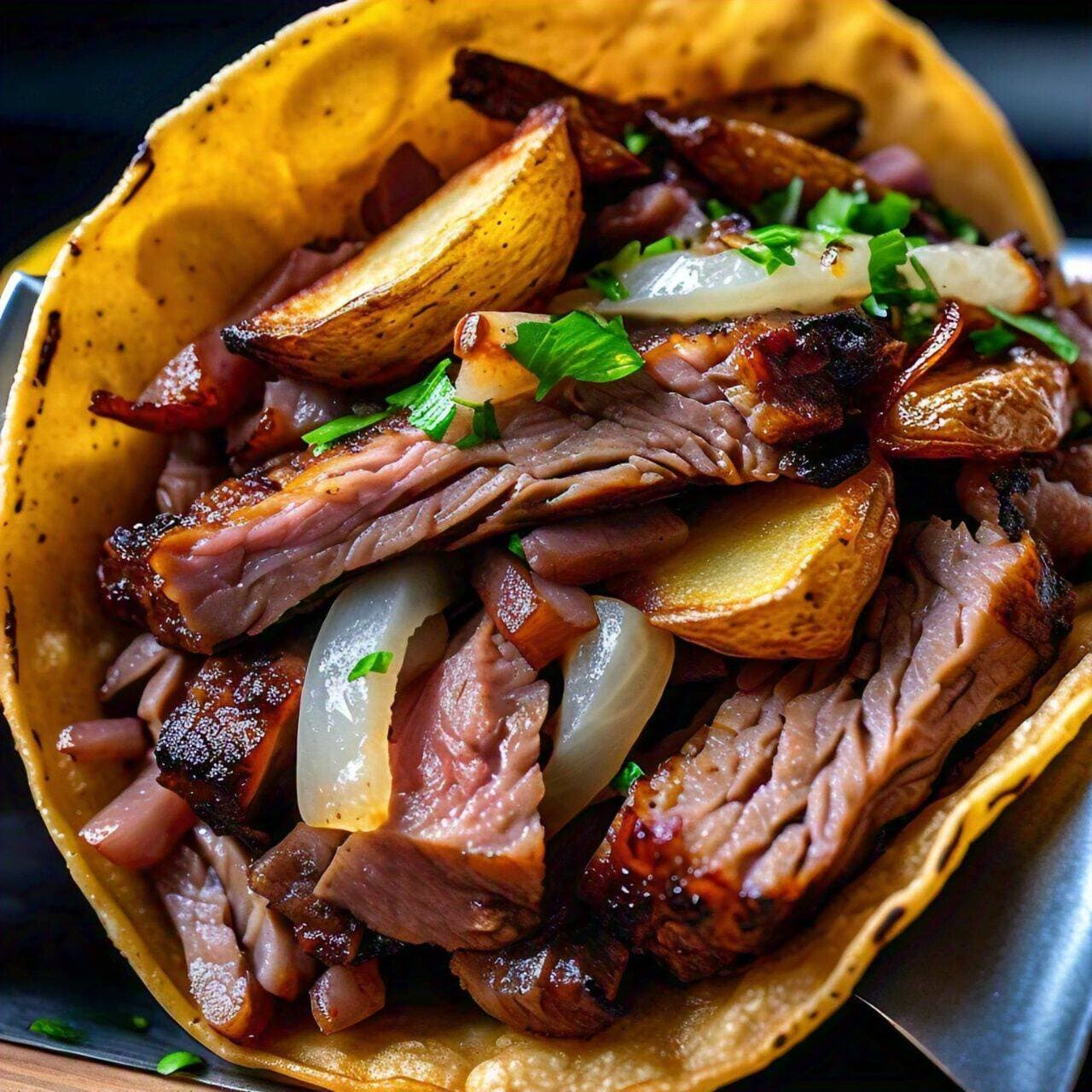 Taco Arrachera (c/Papas)