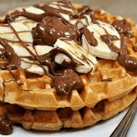 Waffle de Nutella con Plátano