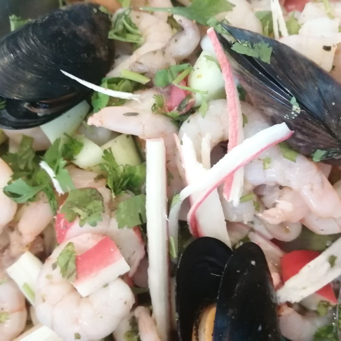 Tostada de Mariscos