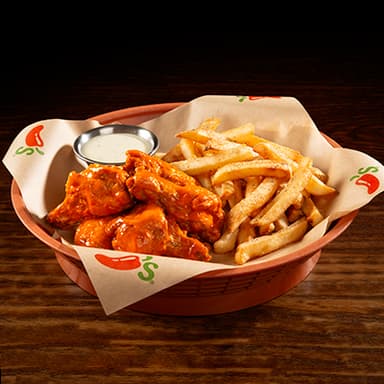 Alitas (5pz) + papas individuales