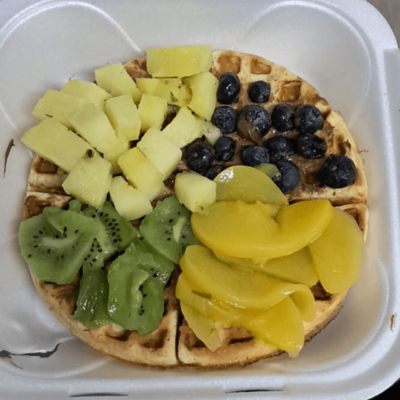 Waffle de frutas