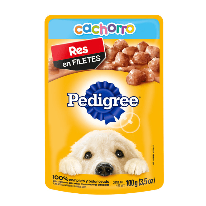 Sobre Cachorro Pedigree 100gr - Res en Filetes