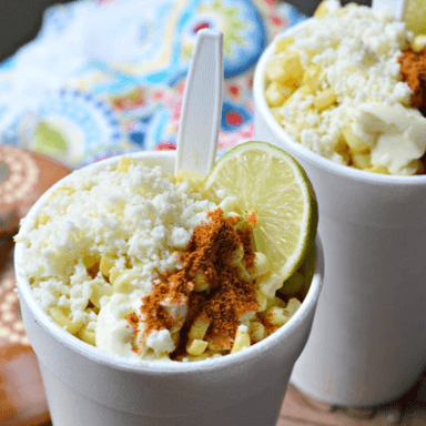 Elote 1/2 Litro con Chile
