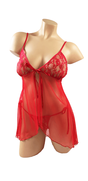 BABY DOLL ROJO TALLA GRANDE
