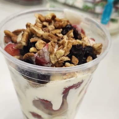 Fresas con crema medio litro