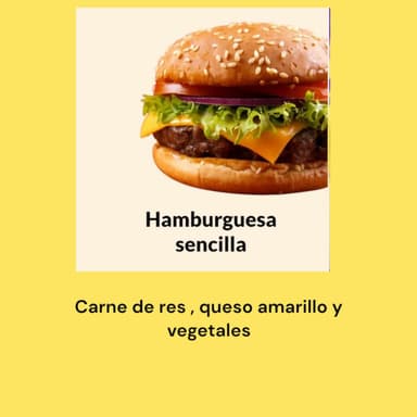 Hamburguesa Sencilla