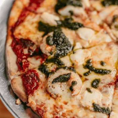 Pizza Camaron Al Pesto