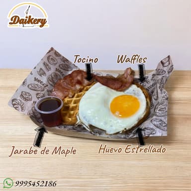 Waffles con Tocino