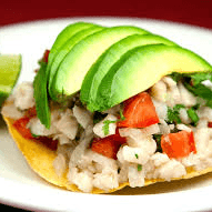 Tostada de Ceviche Tilapia