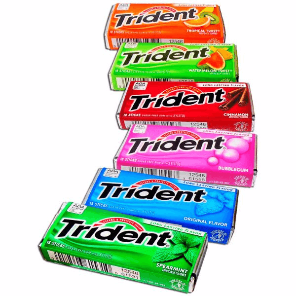 chicle trident o clorets