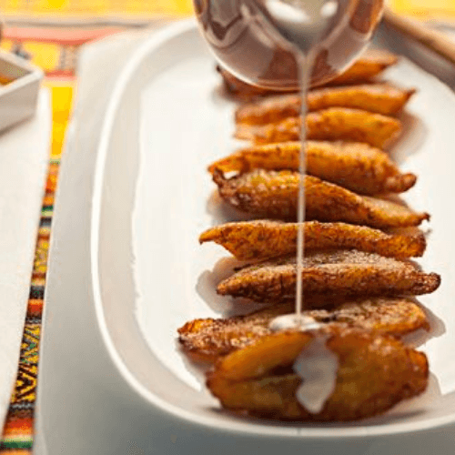 Plátano Frito con Crema