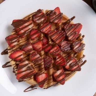 Waffle y Fresa