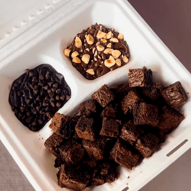 12 Brownies bites con nutella y cajeta