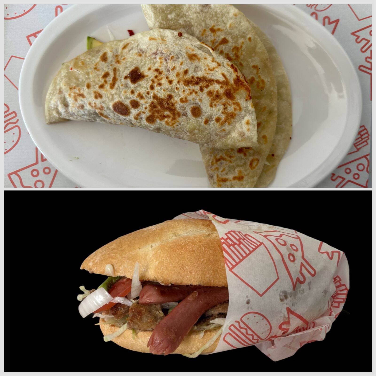 Torta Cubana mas Quesadilla de Milanesa