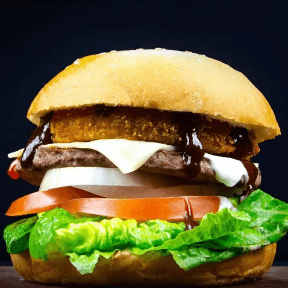 Hamburguesa hawaiana doble carne de res