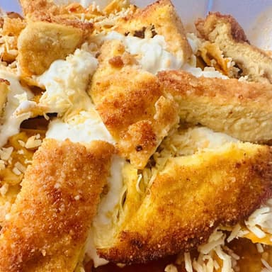 Chilaquiles Verdes o Rojos con Milanesa