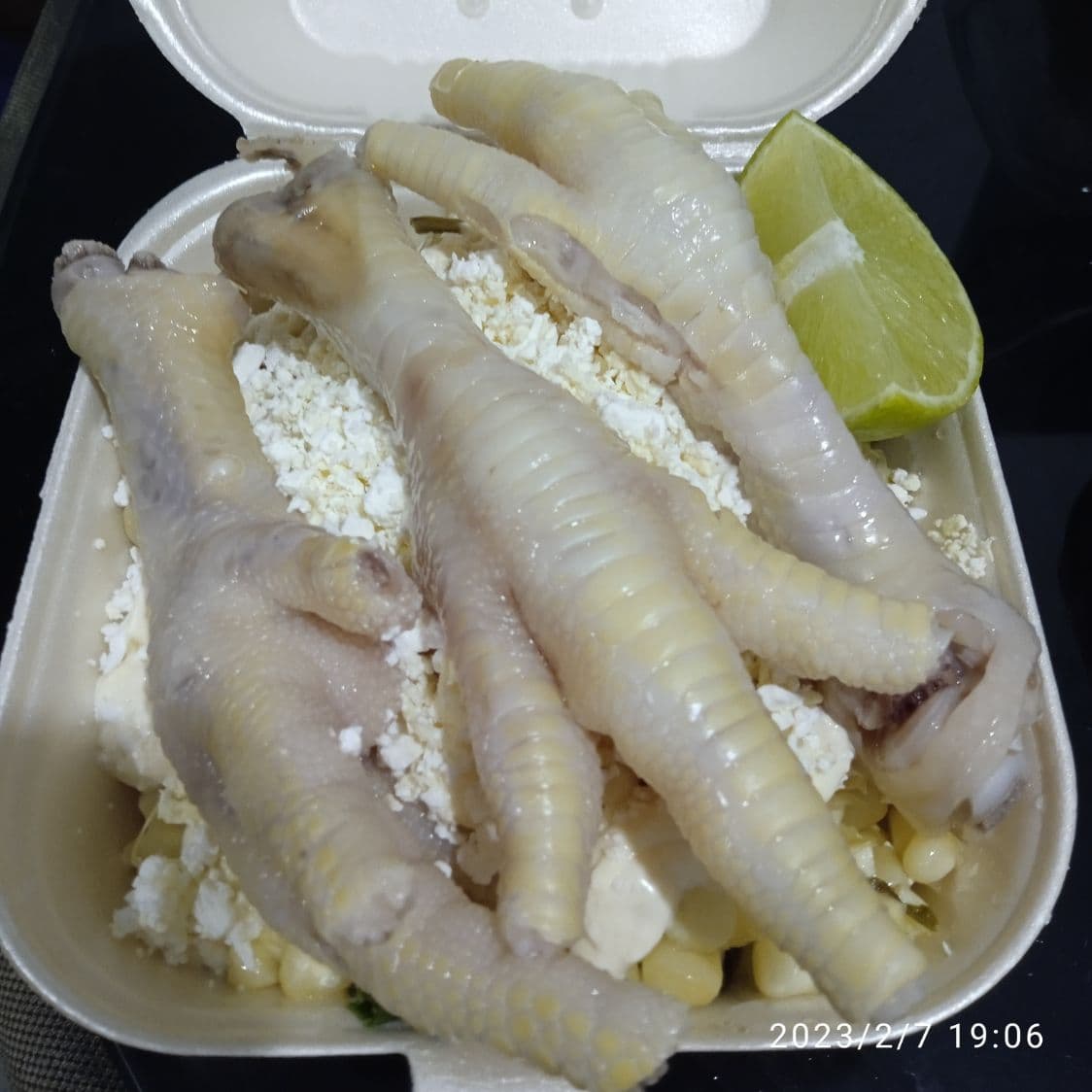 Esquites con Patitas
