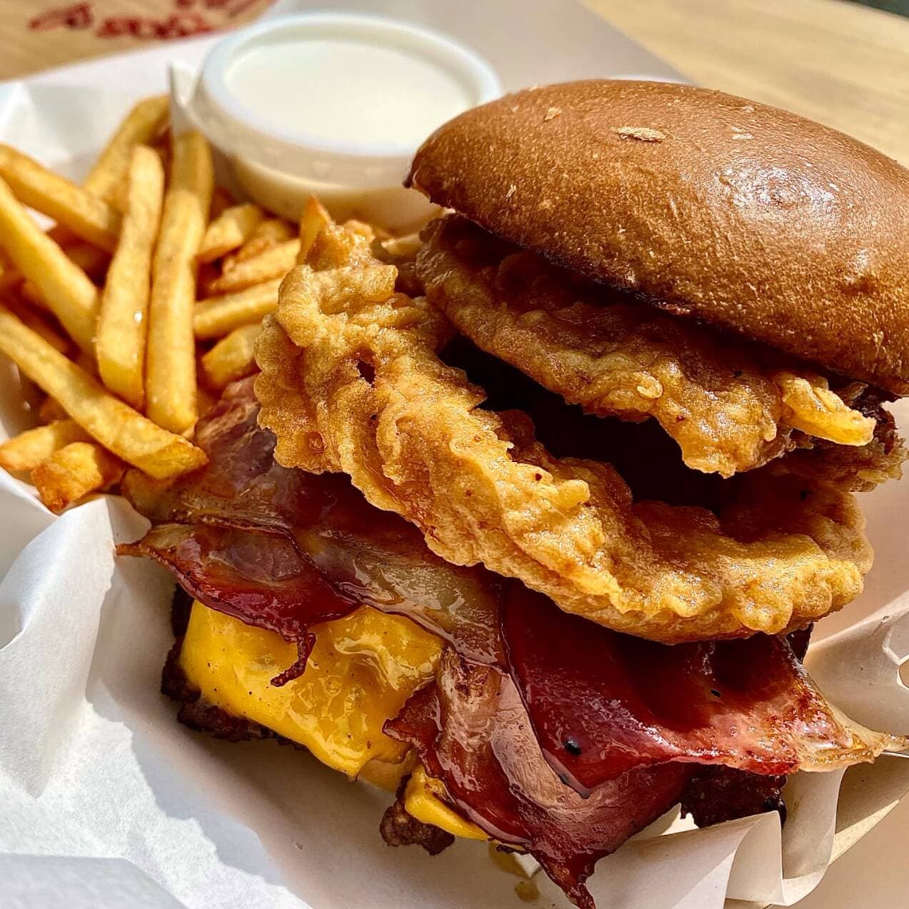 Hamburguesa Onion Smash + Papas