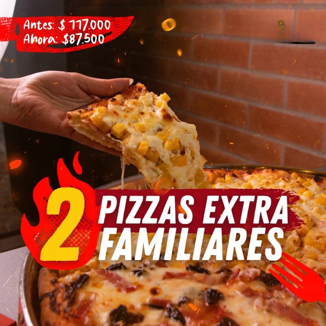 2 PIZZAS EXTRAFAMILIARES