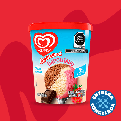 Helado Napolitano Zero Azúcar 900ml