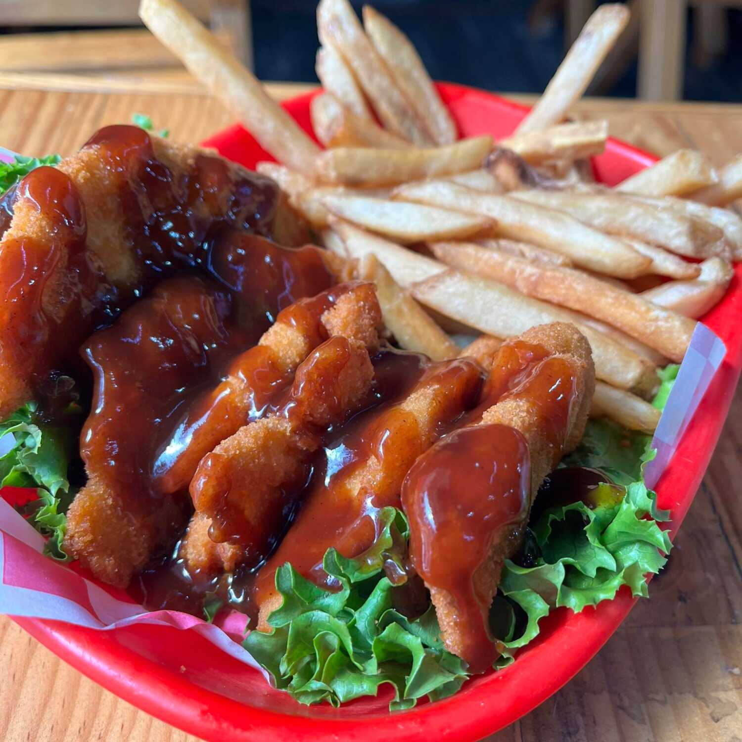 Tiras De Pollo (250Gr) Con Salsa BBQ