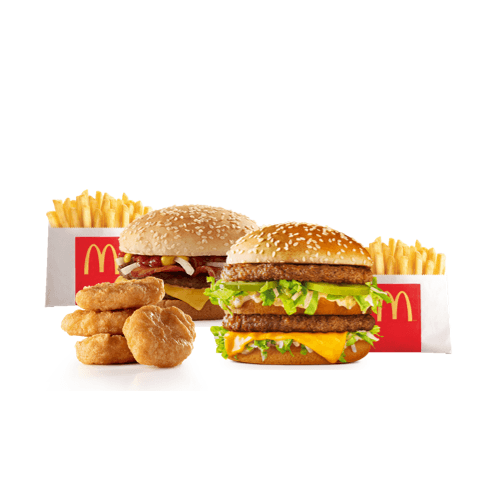 Big Mac + McBacon + 4 McNuggets y 2 papas