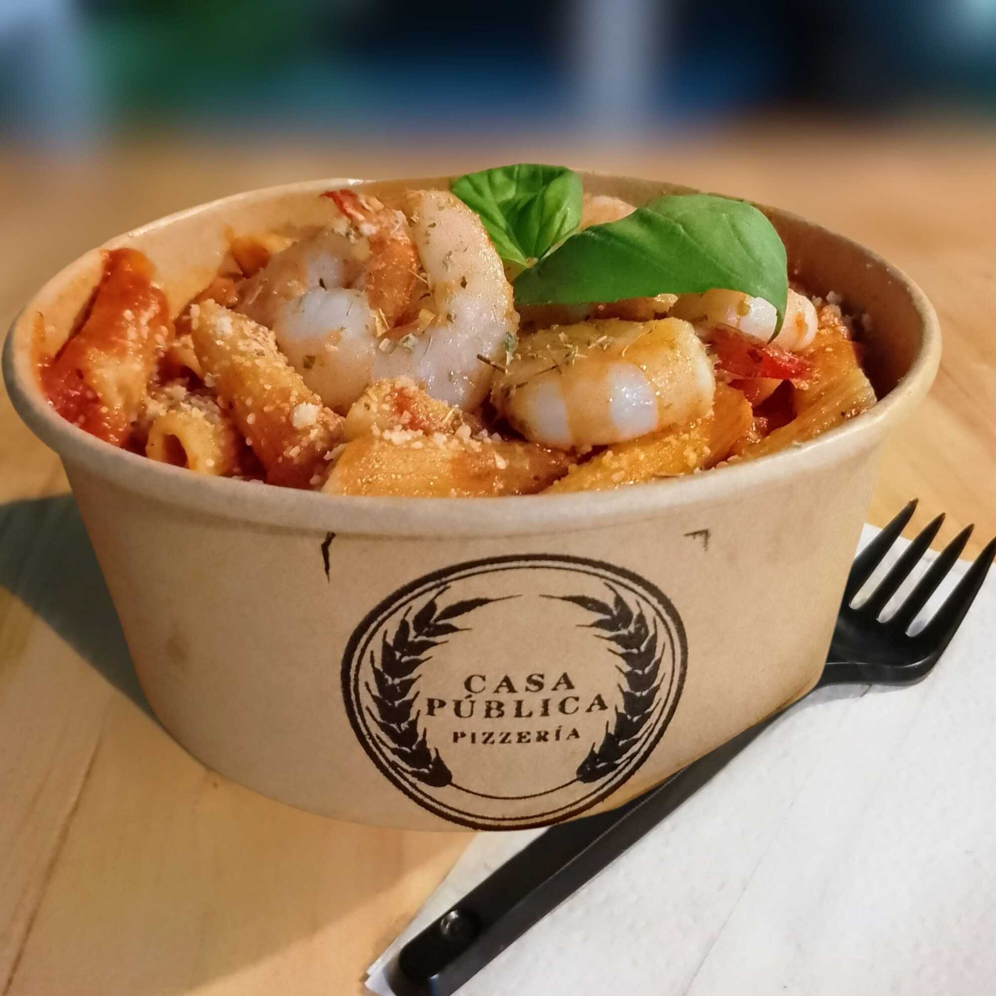 Pasta Marinara con Camarón