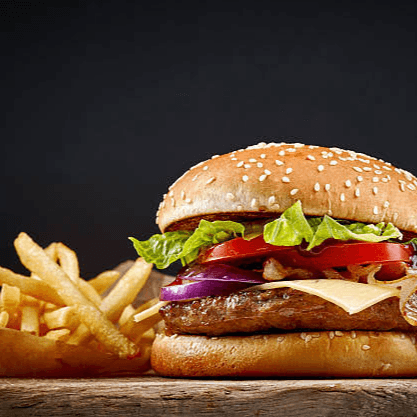 Hamburguesa clásica con papas