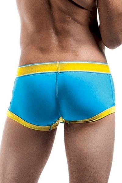 MALE POWER ATTACKER MINI SHORT L BLUE-YELLOW