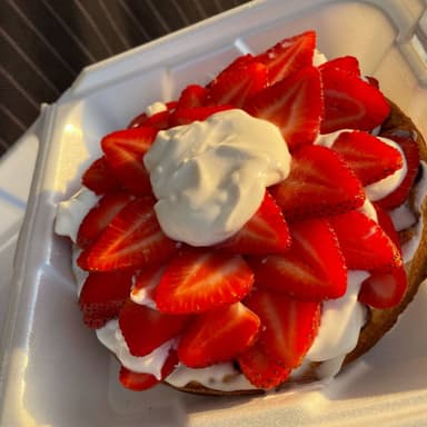 Waffle Fresas con Crema