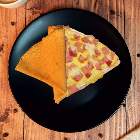 Crepa Doble Queso con Jamón