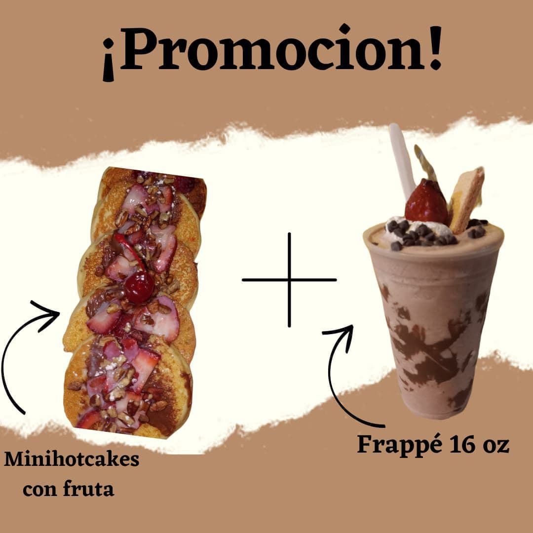 Combo-Promoción Mini Hotcakes con Futa+ Frappe