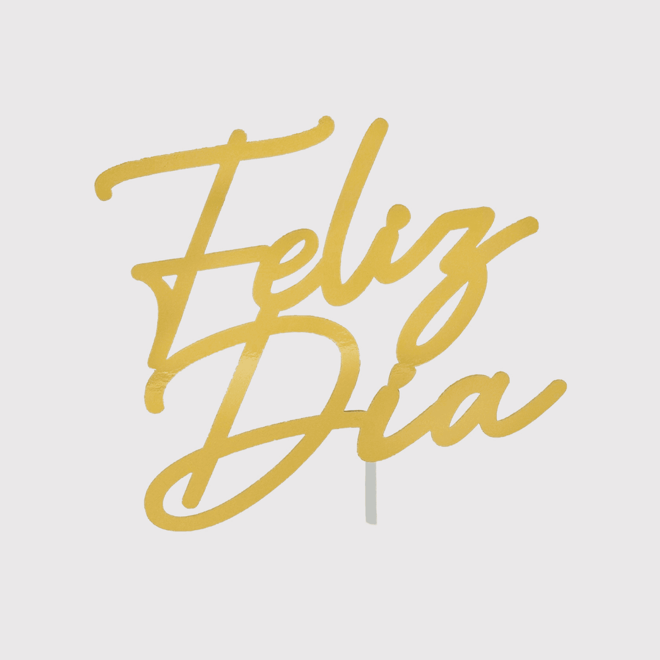 Cake Topper Feliz Día Dorado