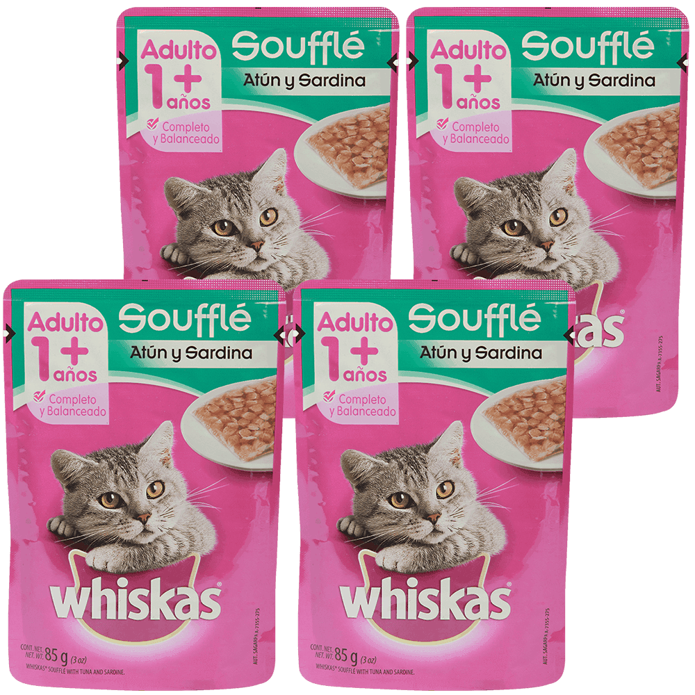 4 ALIMENTO PARA GATOS 85G BOLSA:ATUN