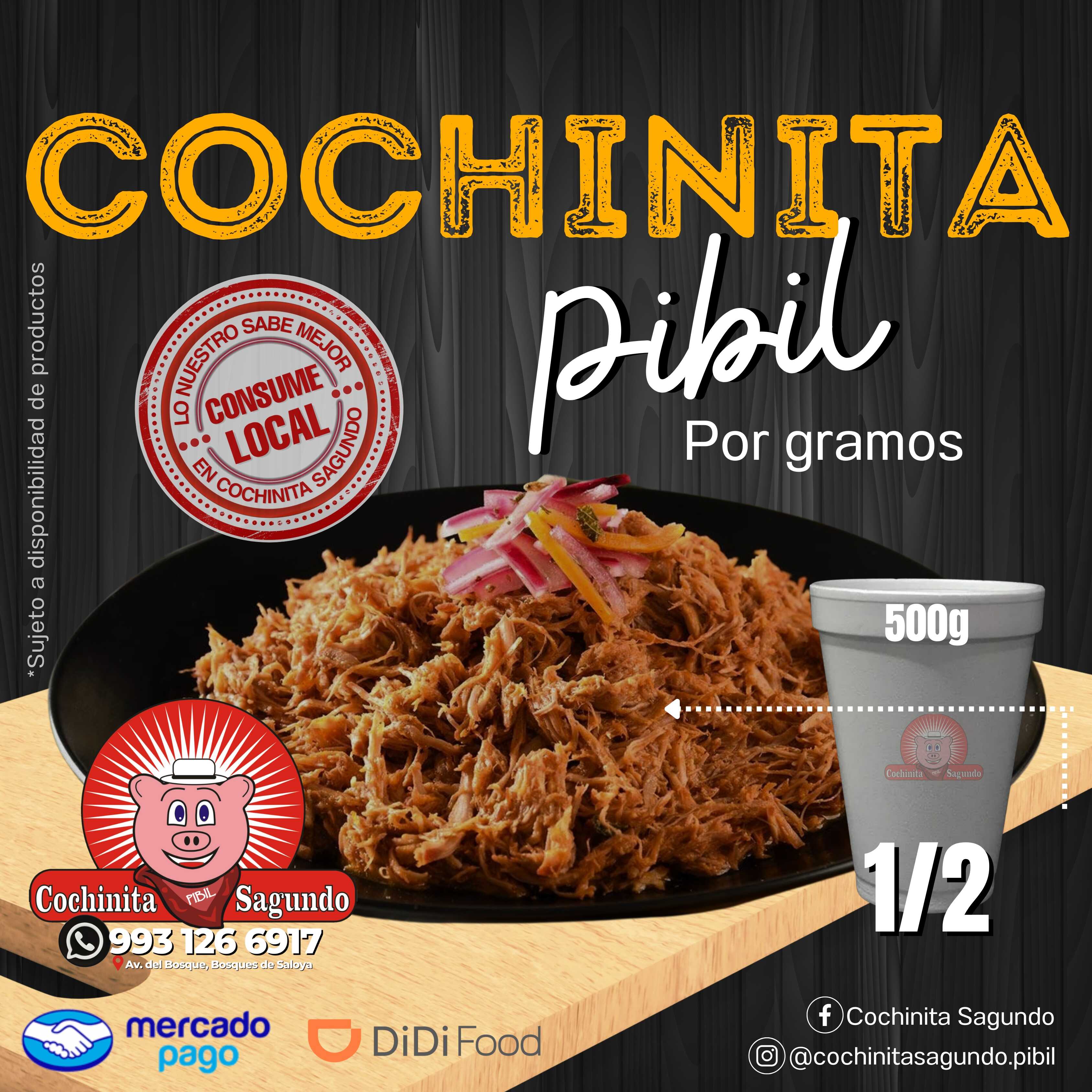 1/2 KILO DE COCHINITA PIBIL MACIZA