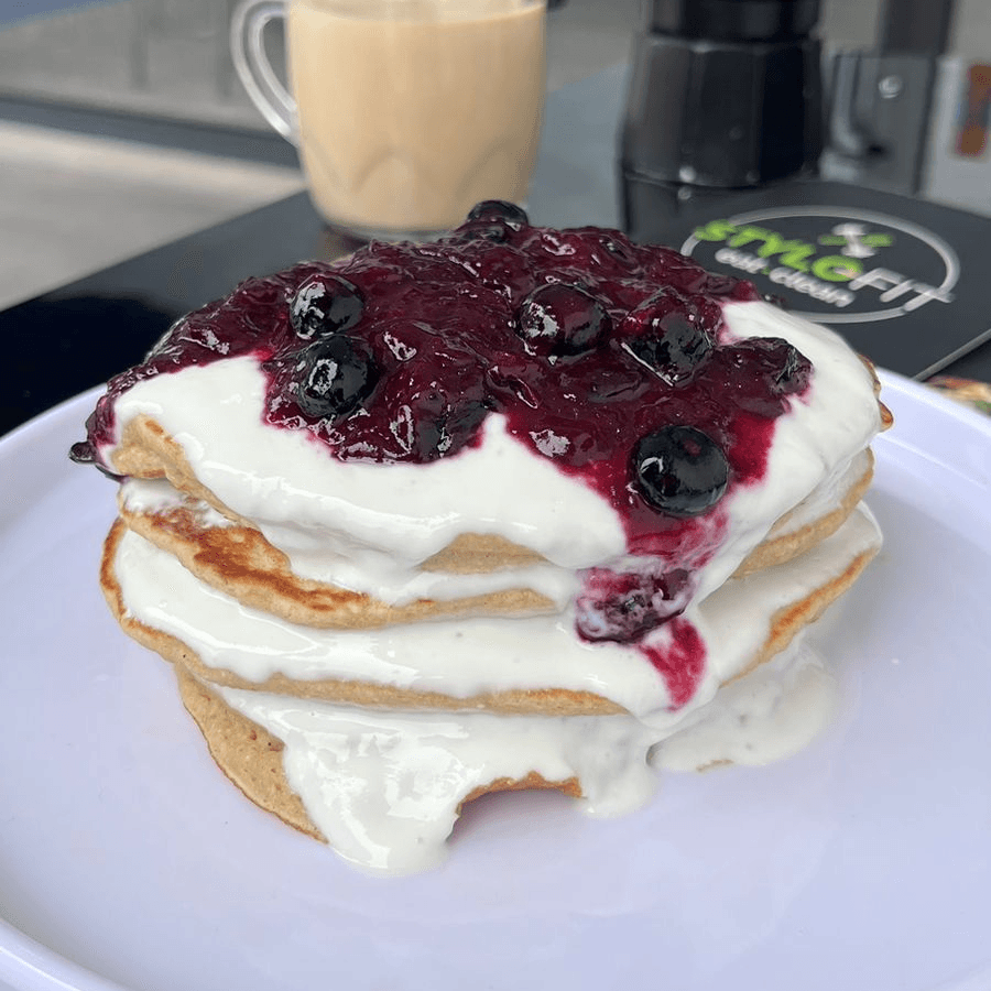 hotcakes de mermelada de arandano