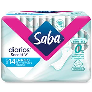 PROTECTORES DIA LAR SABA SENSITI-V 14PZA