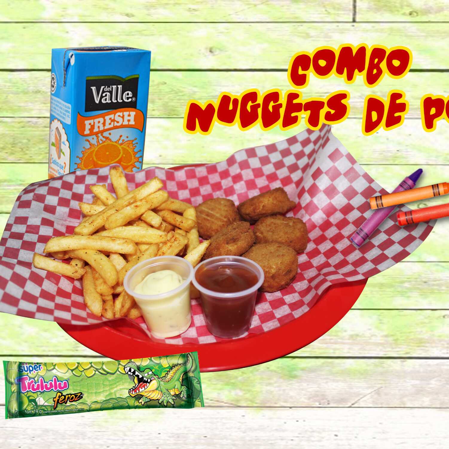 Combo Nuggets de Pollo (Con Papita y Bebida)
