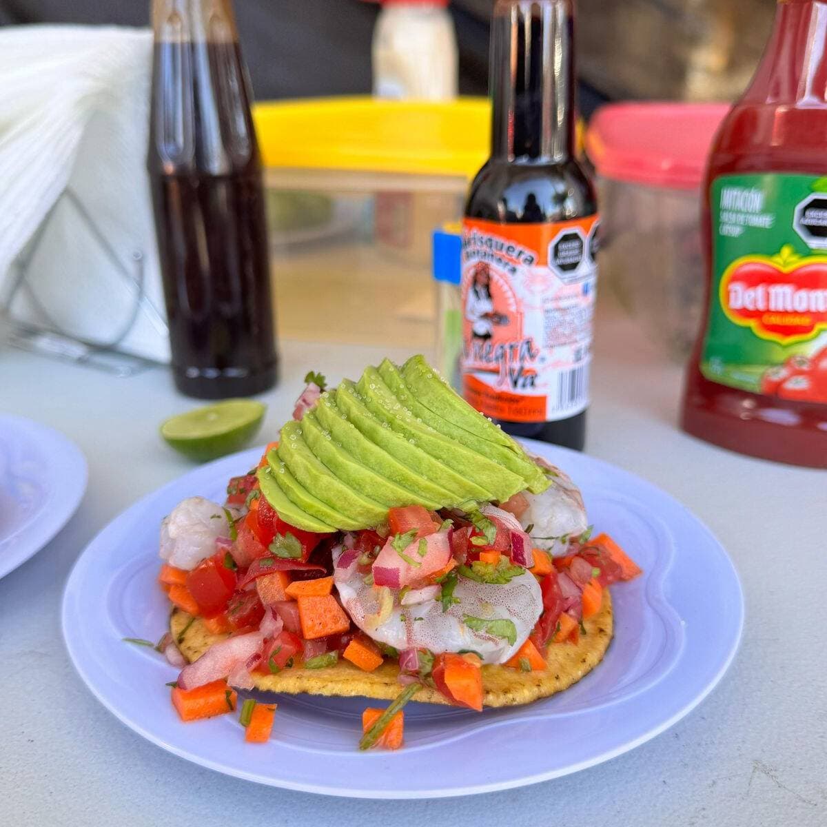Tostadas Ceviche de Camaron