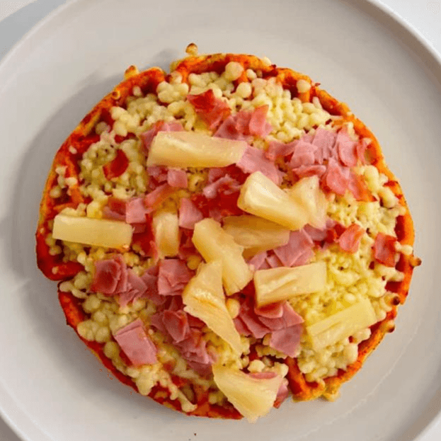 Waffle Pizza Hawaiana