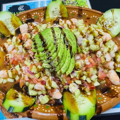 1/2 LITRO CEVICHE DE CAMARON COCIDO