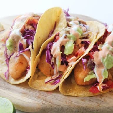 Orden tacos de Camarón Capeado con Queso